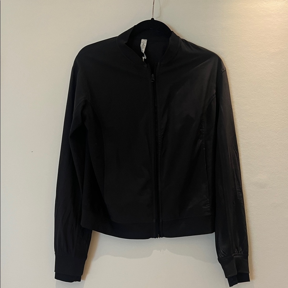lululemon athletica Black Lightweight Zip Bomber Jacket